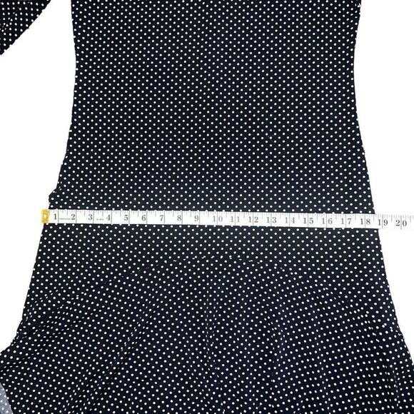 MICHAEL KORS Adriatic Navy Polka-Dot Matt-Jersey Dress Size Medium - Picture 7 of 9